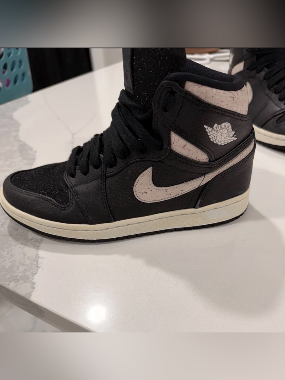 Jordan 1 High Premium Silt  Black pink Retro RARE AQ9131-001 Size 7 unisex adult - Picture 7 of 11